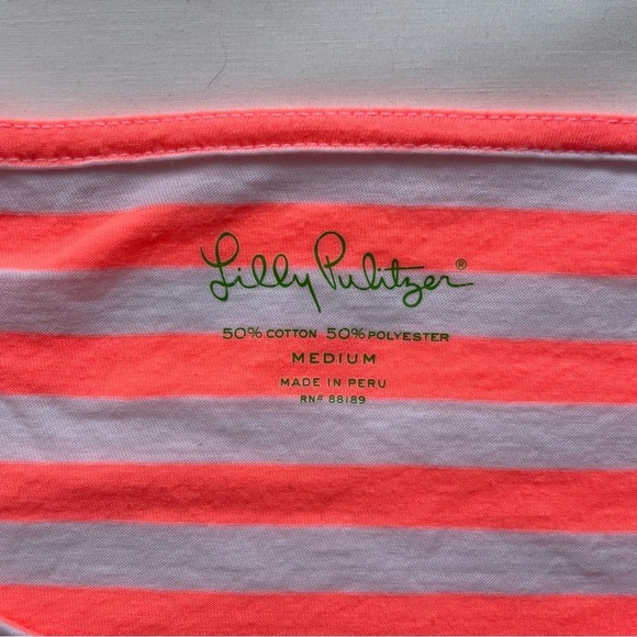 Lilly Pulitzer Women’s Kayley Dress in Sunrise Orange Boat Party Stripe Medium - Picture 7 of 10